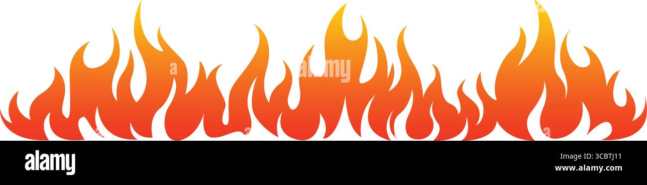 Flaming fire Vector Design Illustration. Stock Vector