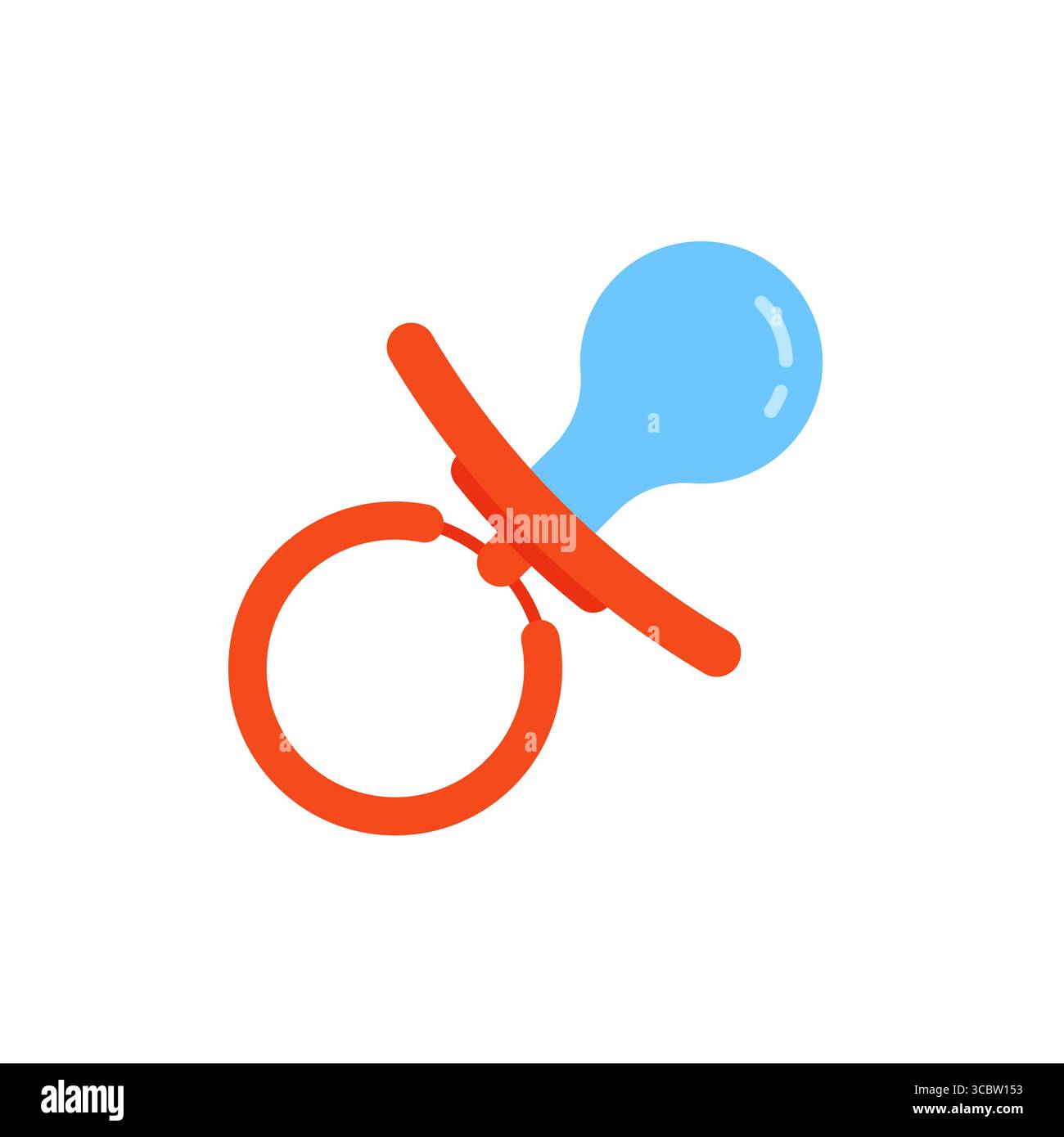 colored soother or pacifier simple icon Stock Vector