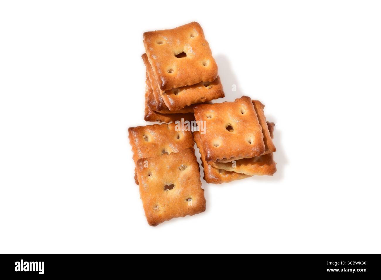 Biscuits, Salty cookies, isolated on white background Stock Photo