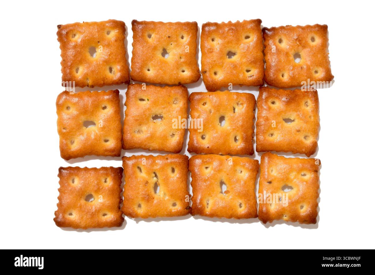 Biscuits, Salty cookies, isolated on white background Stock Photo