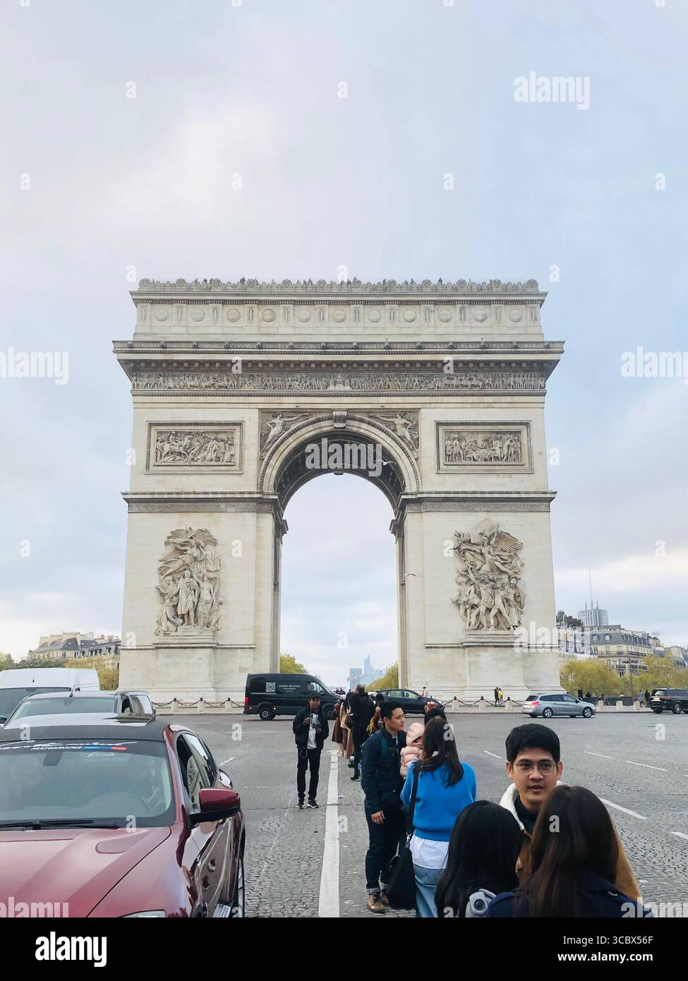 荻原美里さん View from the Ark de Triomphe Arc de triomphe observation deck hi-res stock photography