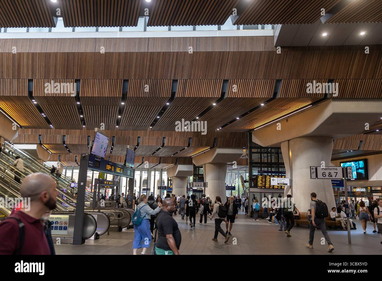 London, UK, 24 May, 2025 interior of London Bridge Station. a modern ...