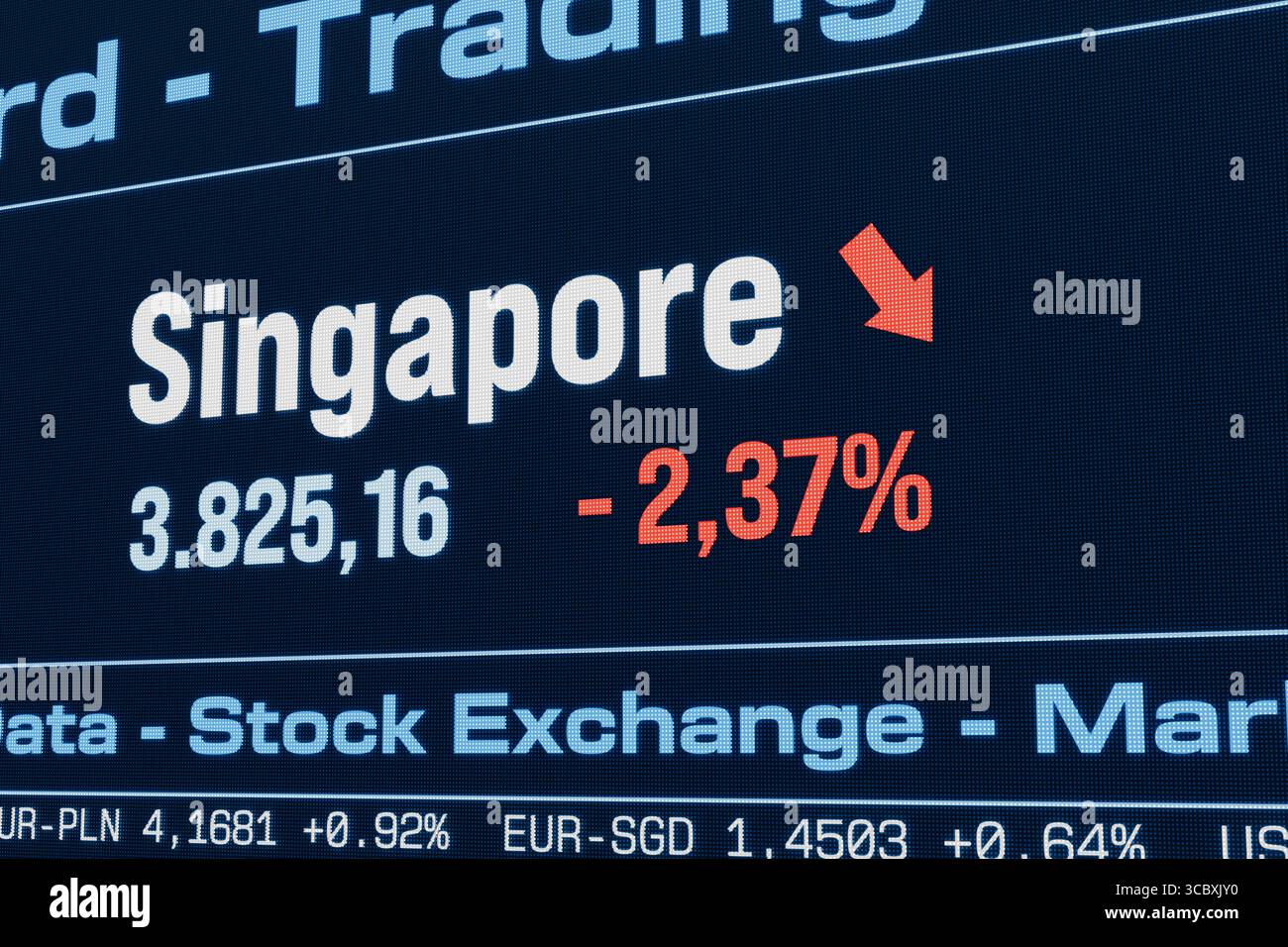 Stock exchange board singapore hi-res stock photography and images - Alamy