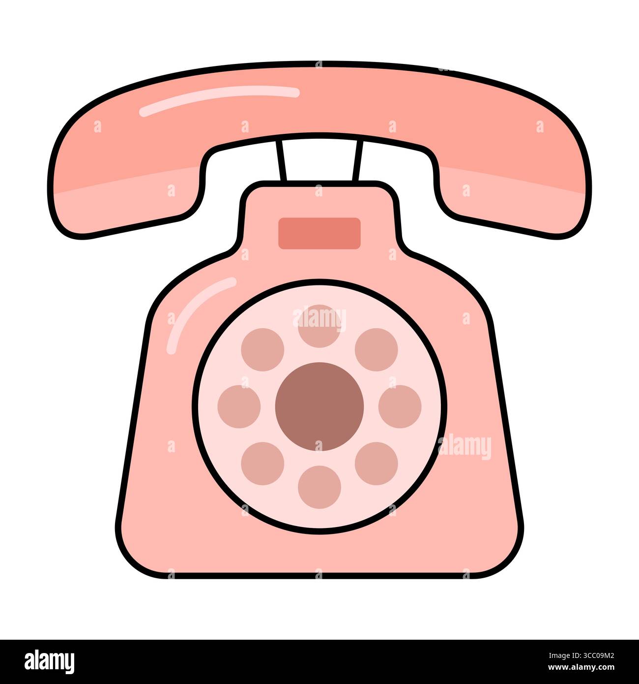 Vintage Pink Rotary Telephone Vector Illustration Charming Vector vintage-pink-rotary-telephone-vector-illustration-charming-vector