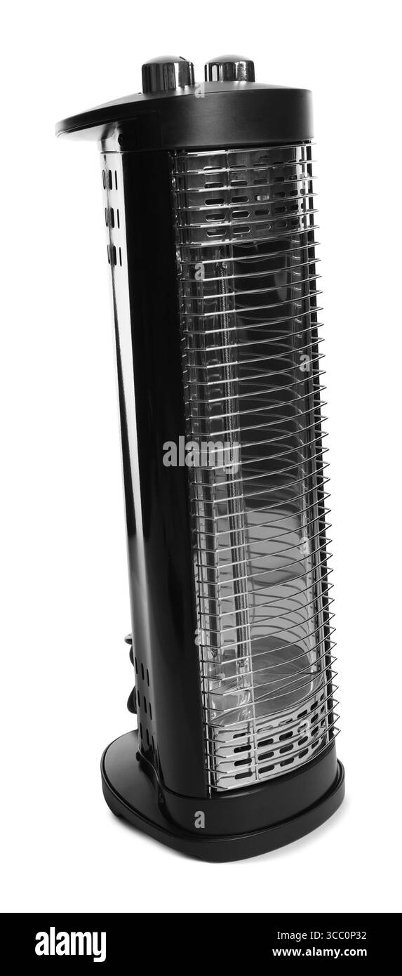 New modern electric heater isolated on white Stock Photo