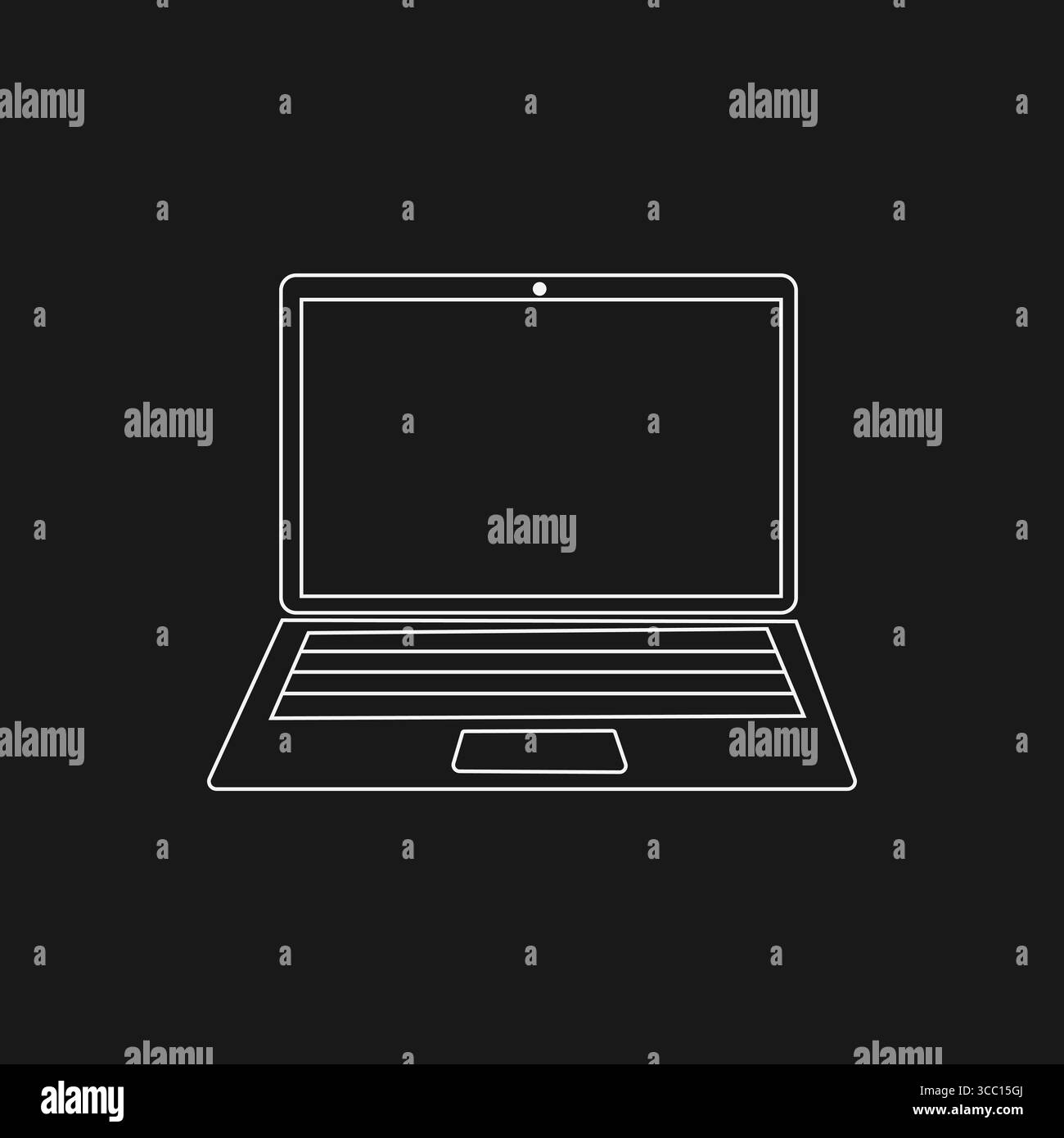 Portable Laptop Computer Icon for Remote Work, School Studies, and Personal Use Stock Vector