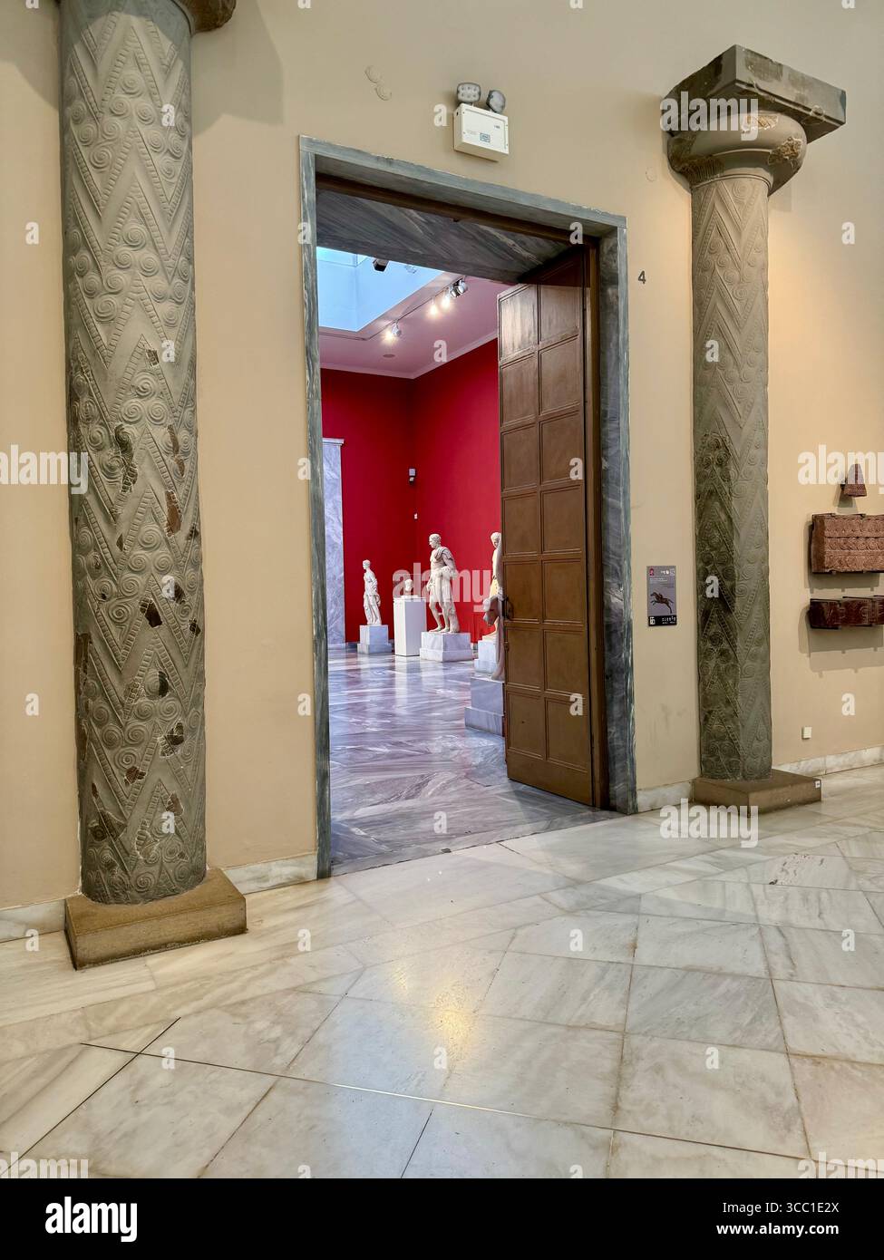 Interior views of the National Archaeological Museum in Athens, Greece, showcasing ancient Greek artifacts and architectural features. - Smartphone Captured Stock Image Interior views of the National Archaeological Museum in Athens, Greece, showcasing ancient Greek artifacts and architectural features. - Smartphone Captured Stock Image