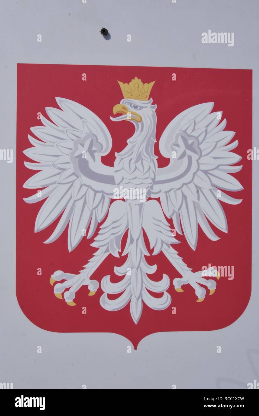 GODLO POLSKI ORZEL W KORONIE Stock Photo