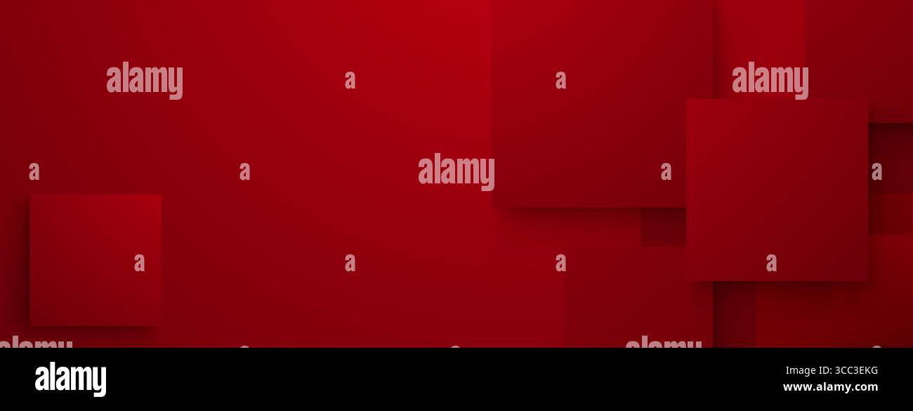 Red abstract background with overlapping rectangles and subtle shadows ...