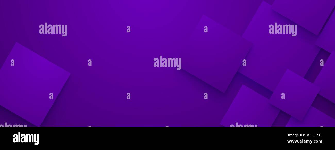 Purple abstract background with layered squares and subtle shadows, creating depth. Stock Vector