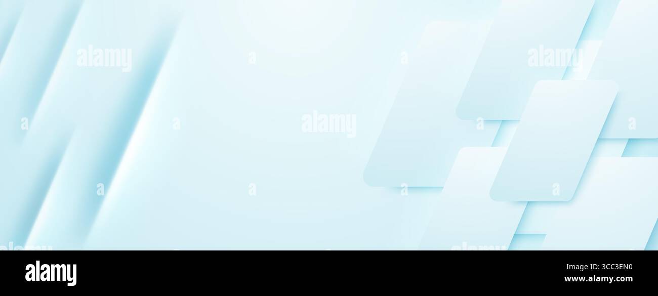 Soft, light blue rectangles overlap, creating a layered, abstract background with subtle shading and depth. Stock Vector