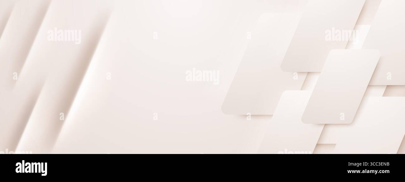 White rectangular shapes overlap, creating a layered, abstract background with subtle shadows. Stock Vector
