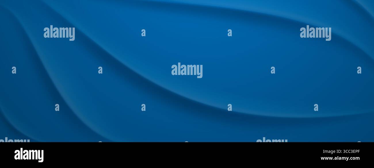 Smooth blue curves create a flowing abstract background effect. Stock Vector