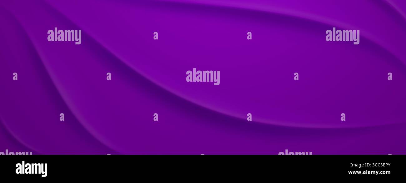 Smooth, wavy lines create a dynamic purple abstract background with subtle shading. Stock Vector