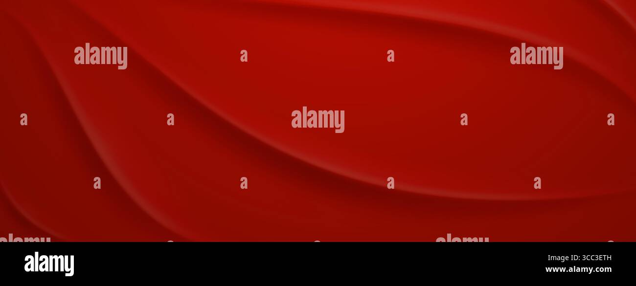 Red abstract background with curved shapes, smooth gradient, and subtle shading, creating a dynamic and fluid visual effect. Stock Vector