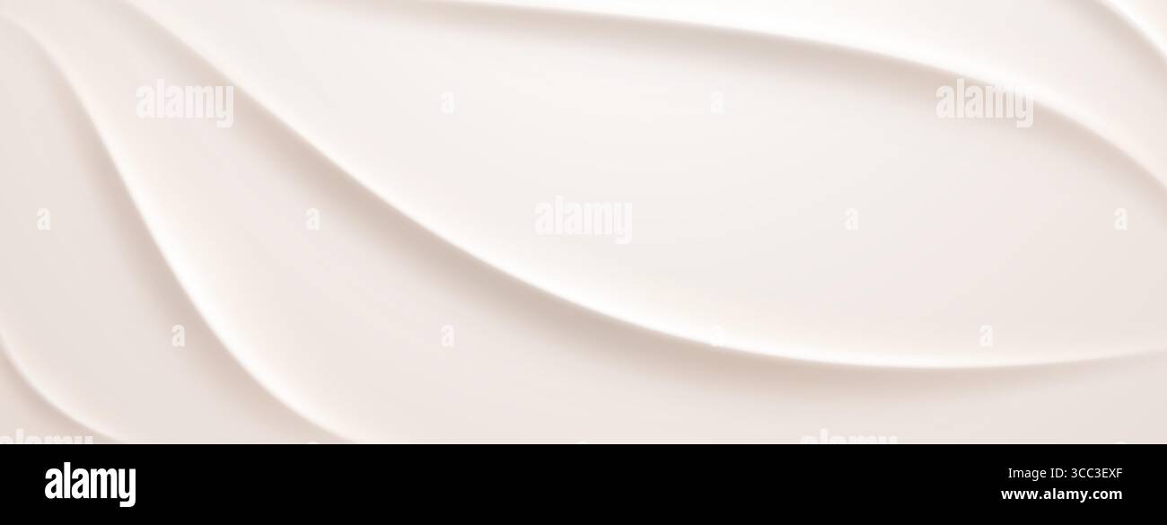 Smooth, flowing white shapes on a light background, creating a calming abstract effect. Stock Vector