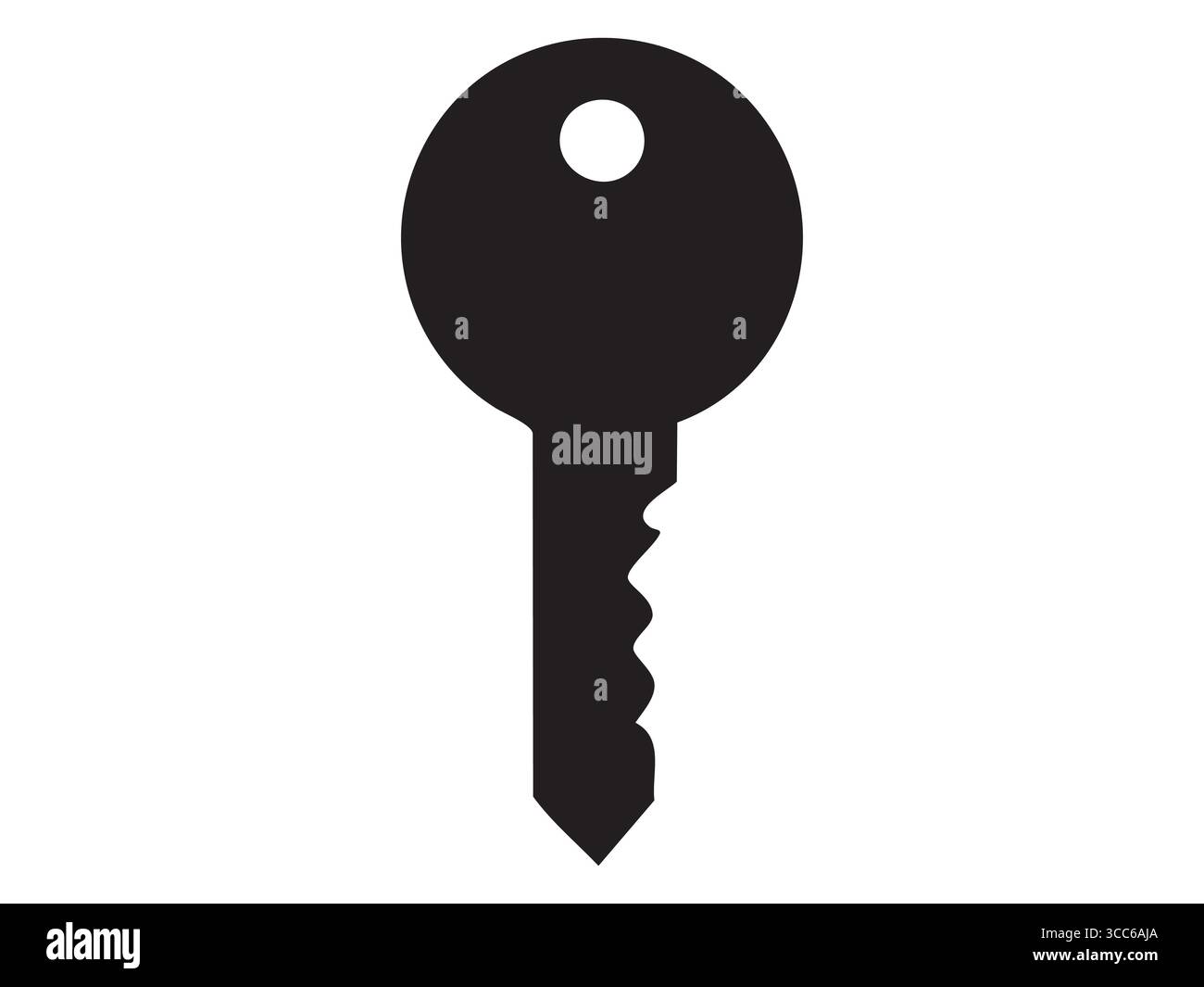Black silhouette of key, isolated on white background. concept of icon ...