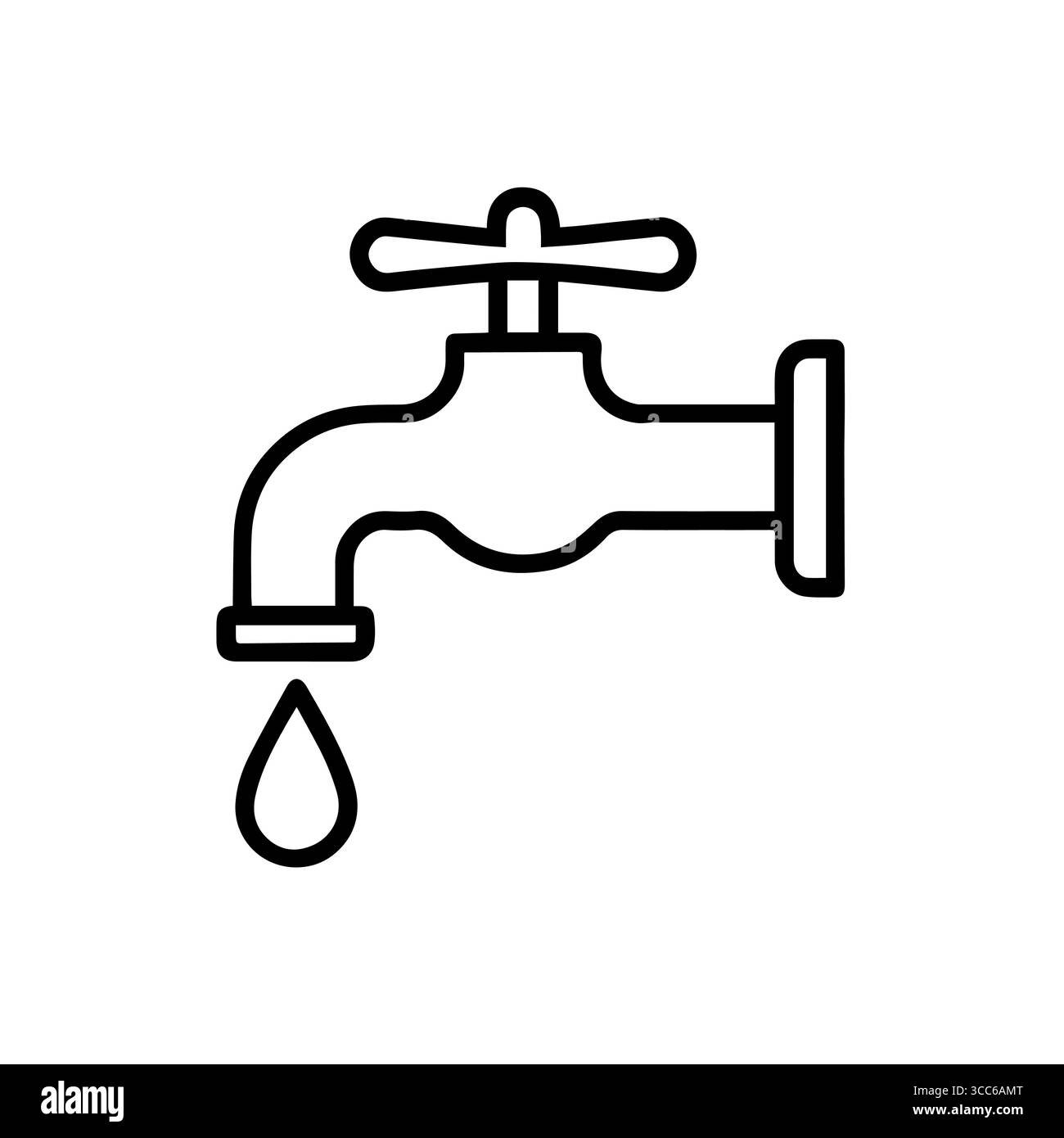 Water tap line icon set icon vector isolated illustration isolated on ...