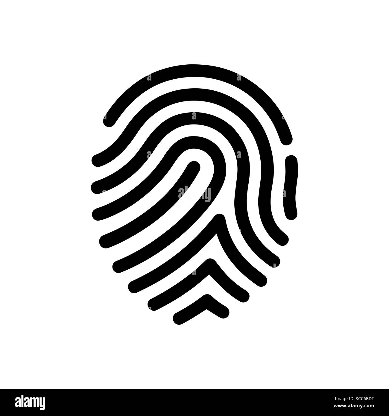 Fingerprint Identification Line Icon Vector illustration Stock Vector ...