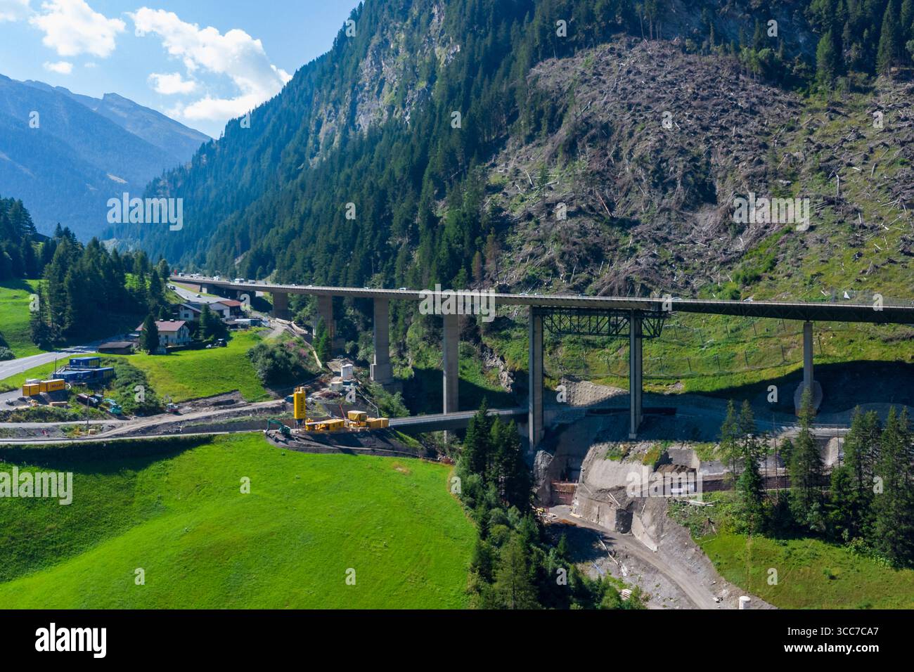 Grieß am Brenner, Tyrol, Austria - August 9, 2025: The Lueg Bridge on ...
