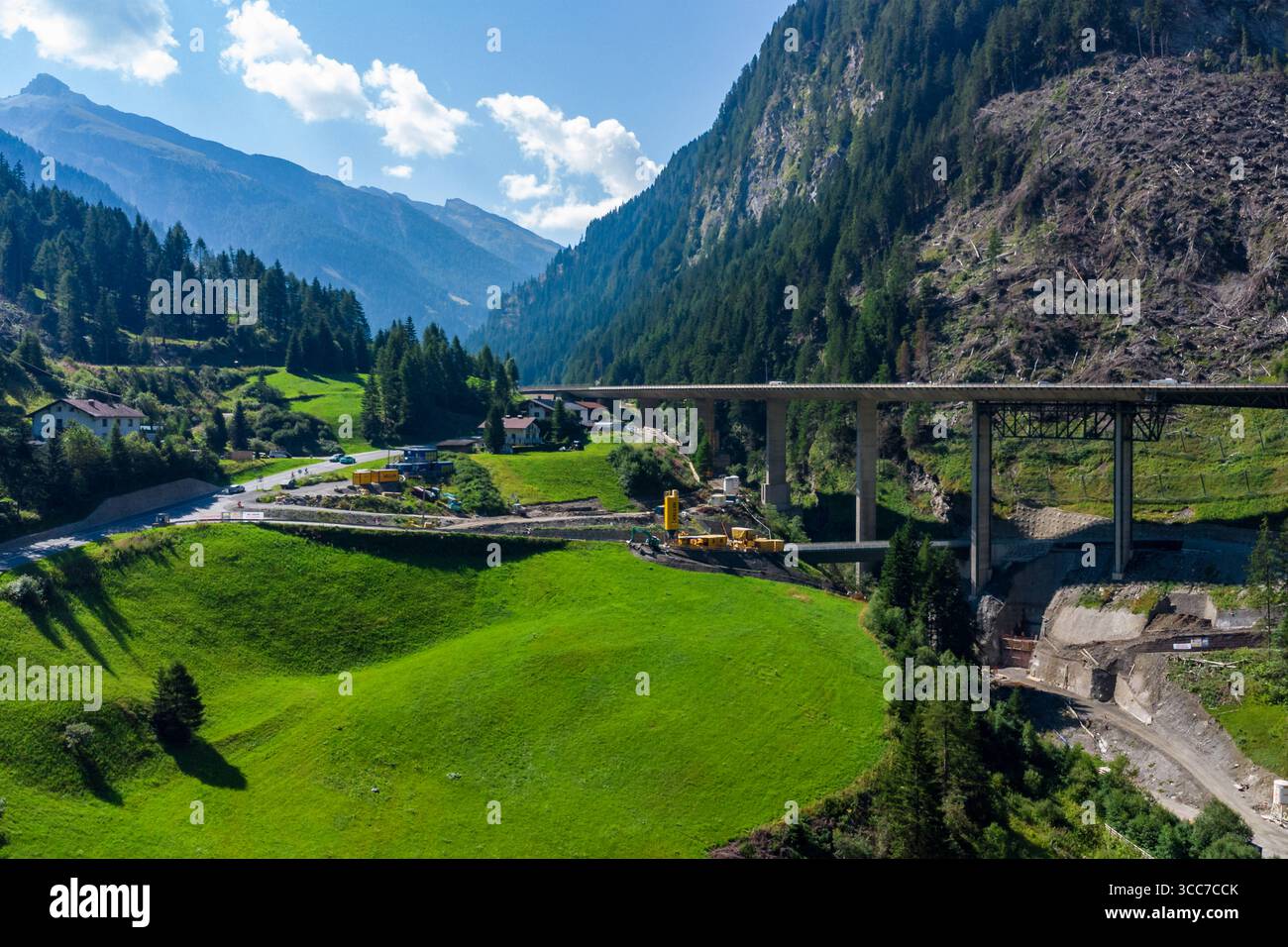 Grieß am Brenner, Tyrol, Austria - August 9, 2025: The Lueg Bridge on ...