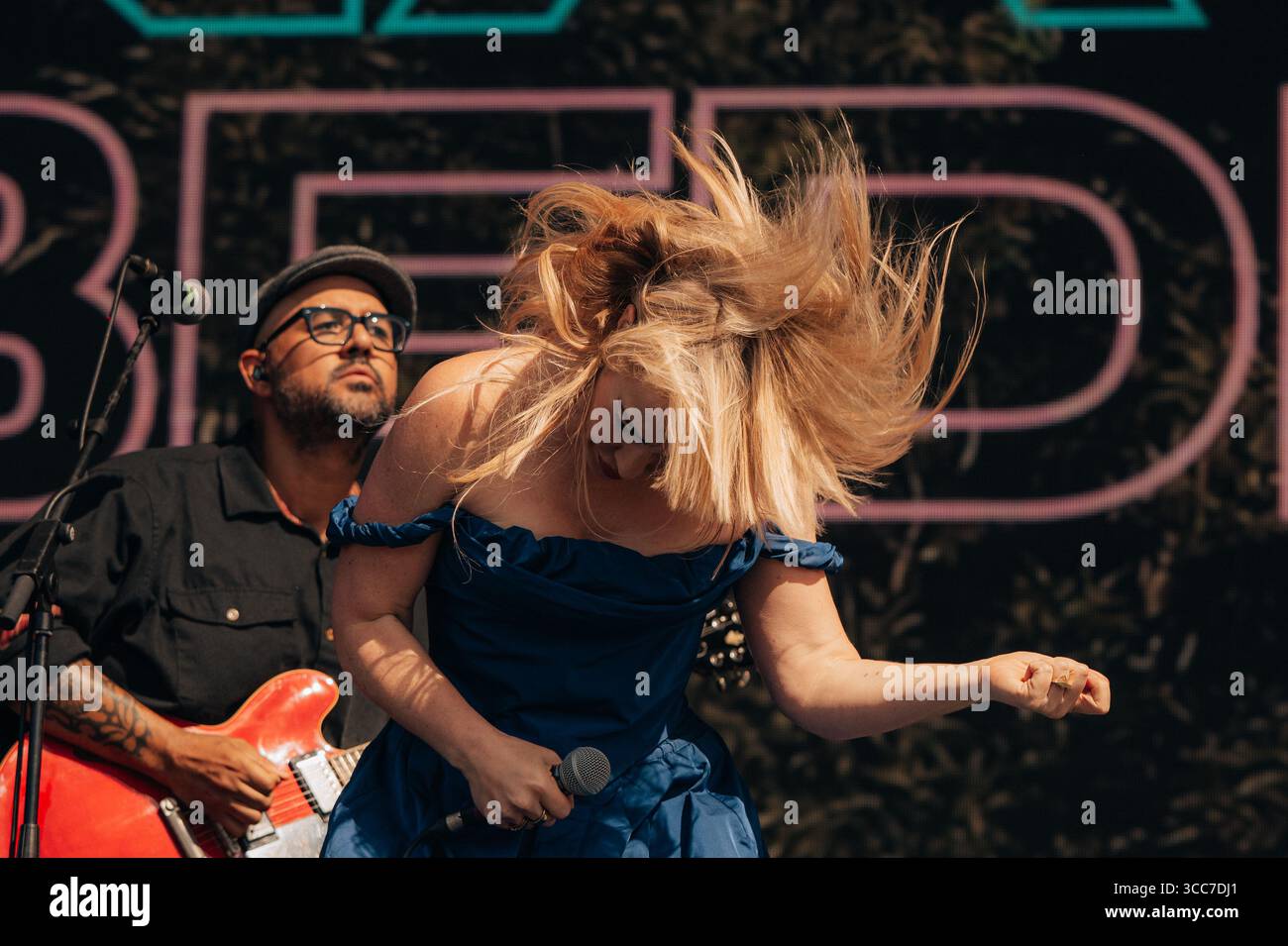 Newquay, Cornwall, UK. 10/08/2025. Natasha Beddingfield live concert at ...