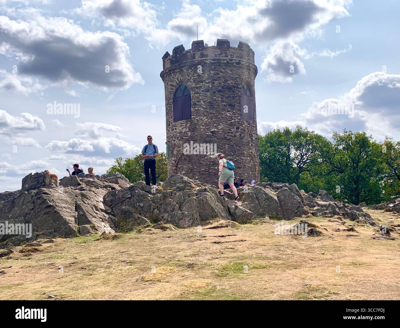 Bradgate Park Newtown Linford Leicester England hills wildlife history UK Leicestershire woods woodland landscape rocky rocks dramatic scenery visitor - Smartphone Captured Stock Image