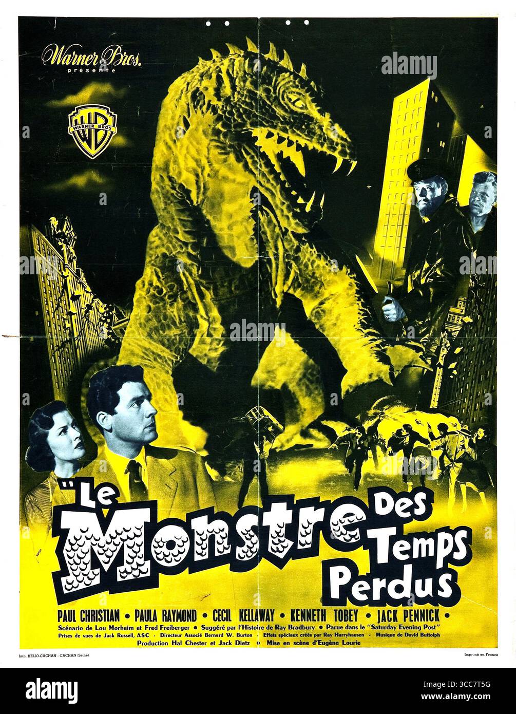 1953 French poster for The Beast from 20,000 Fathoms movie Stock Photo