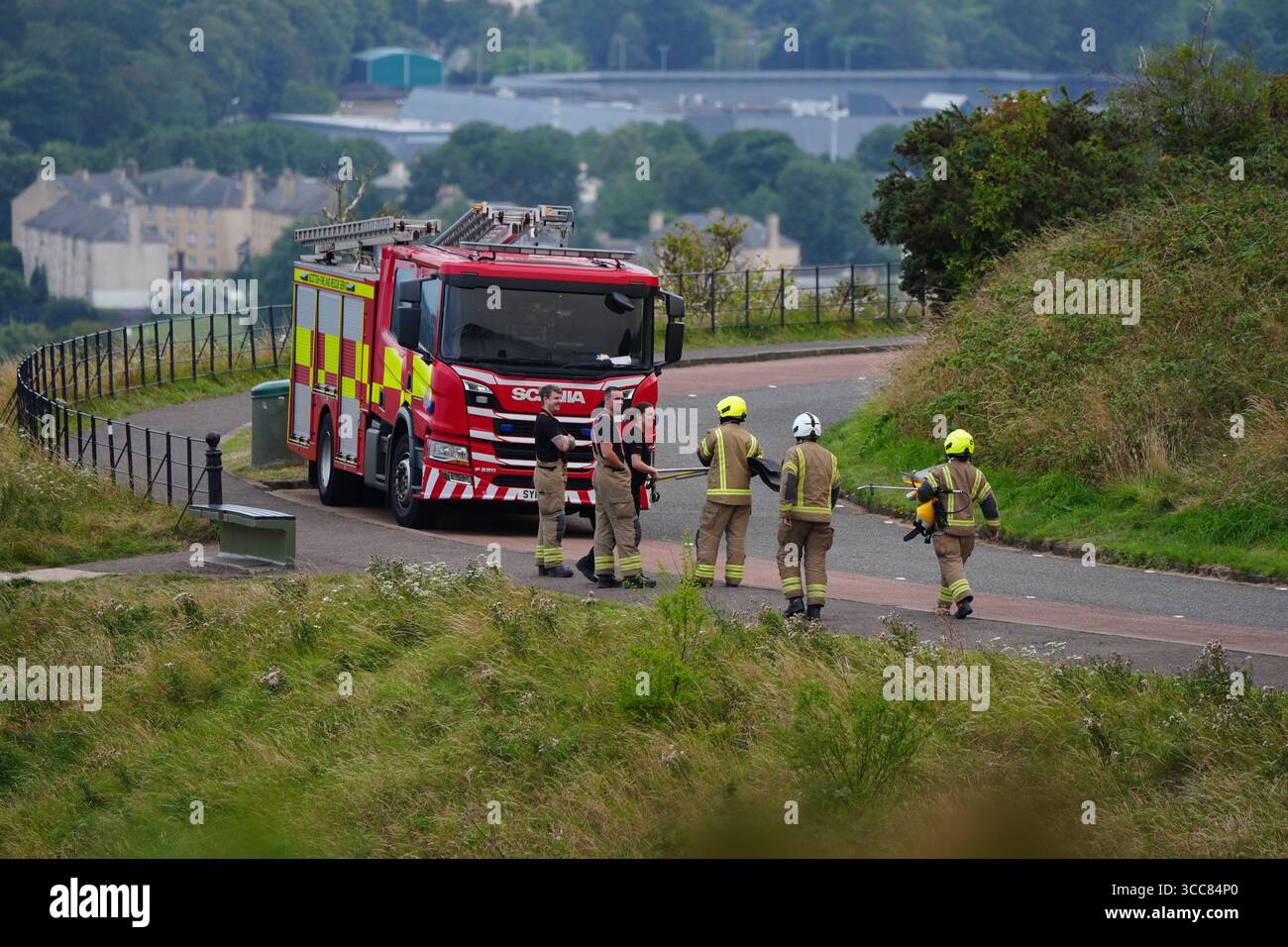 Scottish Fire and Rescue Service firefighters Holyrood Park Emergency Response and Public Impact