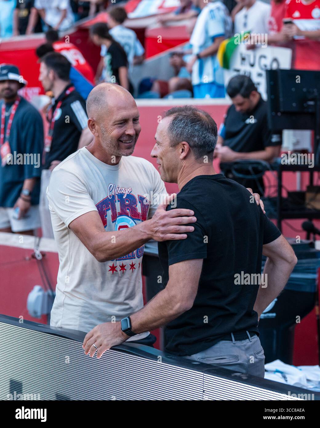 Chicago Fire head coach Gregg Berhalter and LAFC head coach Steve ...