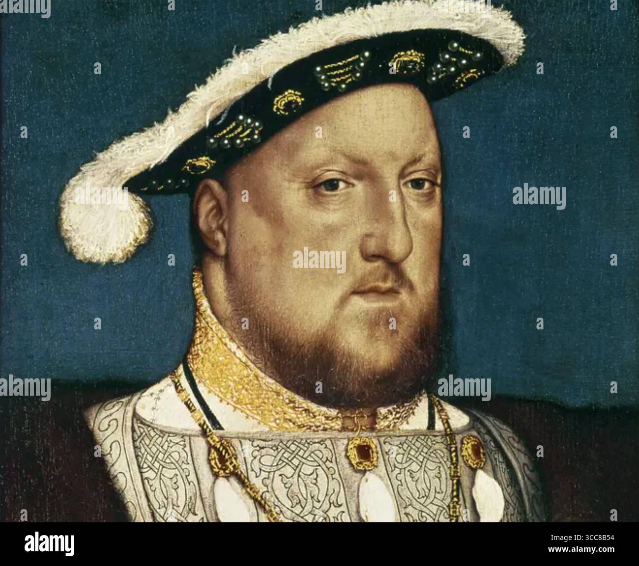 HENRY VIII (1491-1547) portrait by Hans Holbein the Younger about 1537 Stock Photo