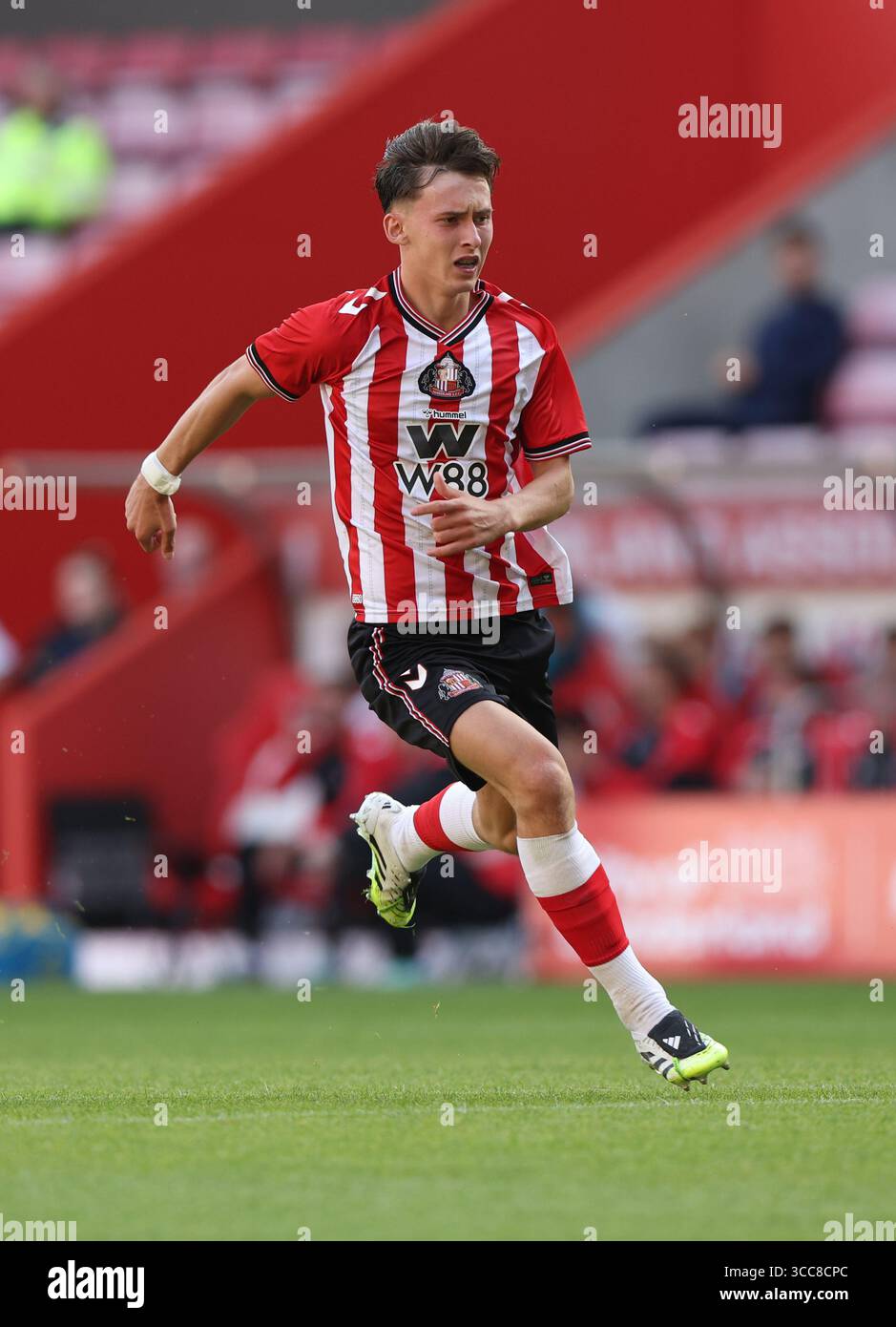 Criss Rigg Sunderland, England, 10th August 2025. Chris Rigg of Sunderland during ...
