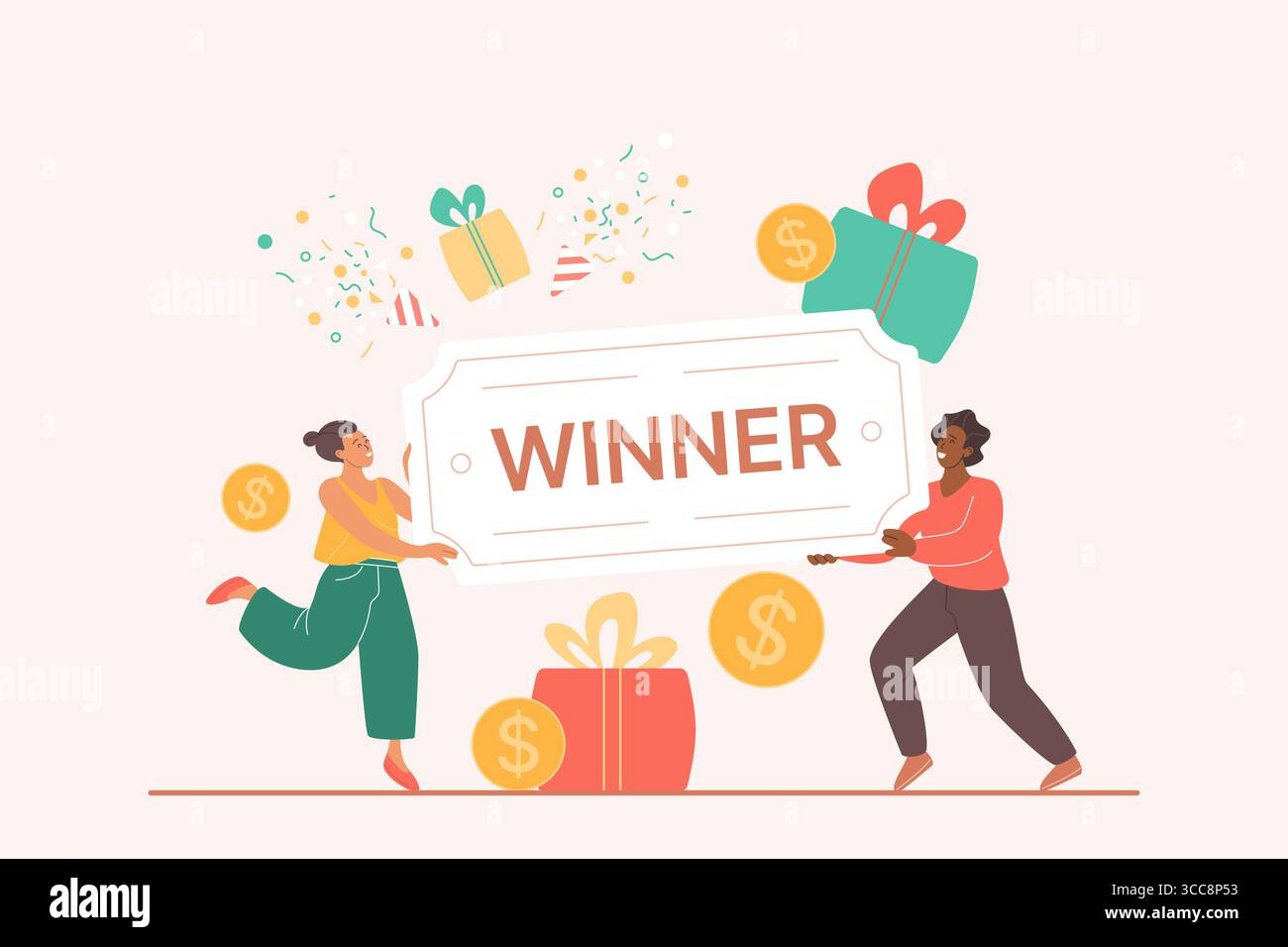Sample Raffle Winner Cheque Mini cheque Stock Vector Images - Alamy