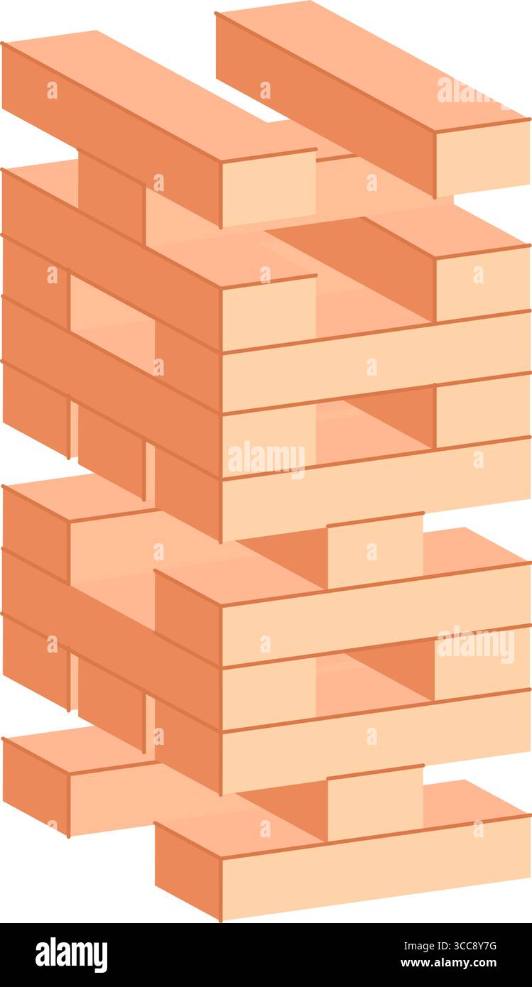 Children playing block game Stock Vector Images - Alamy