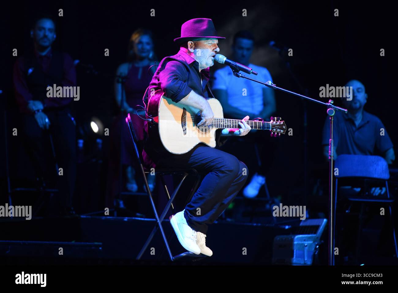 Singer Pedro José Herrero Pozo of Pecos seen performing at the ...