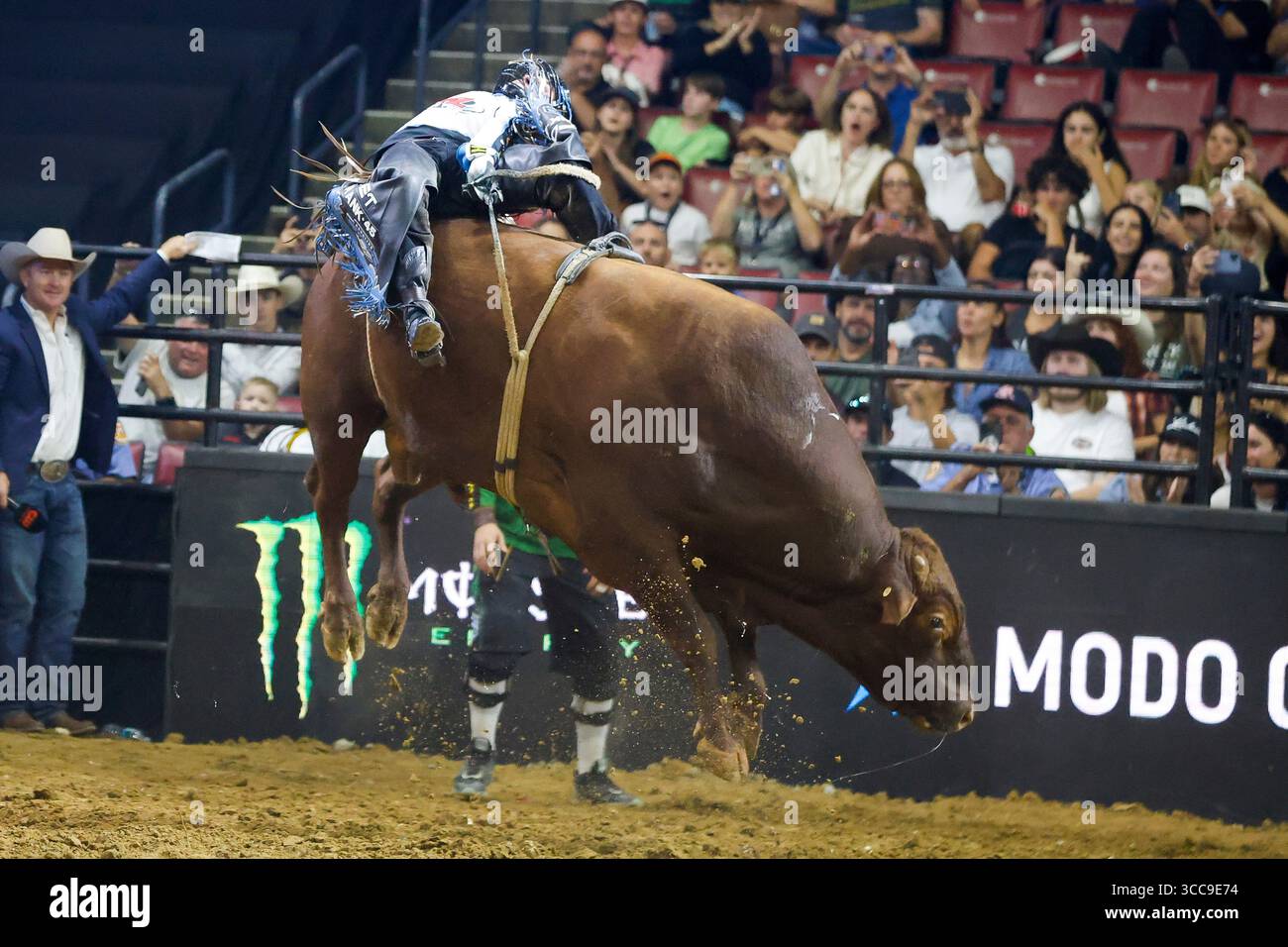 SUNRISE, FL - AUGUST 10: Carolina Cowboys rider Jess Lockwood is seen ...