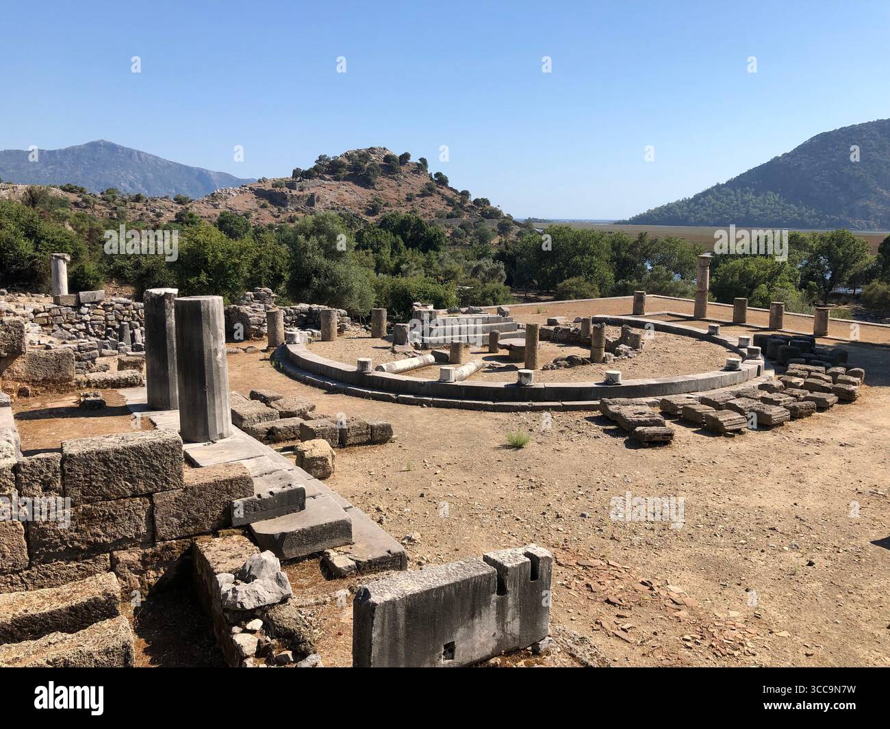 Ruins of the Ancient Circular Forum - Smartphone Captured Stock Image
