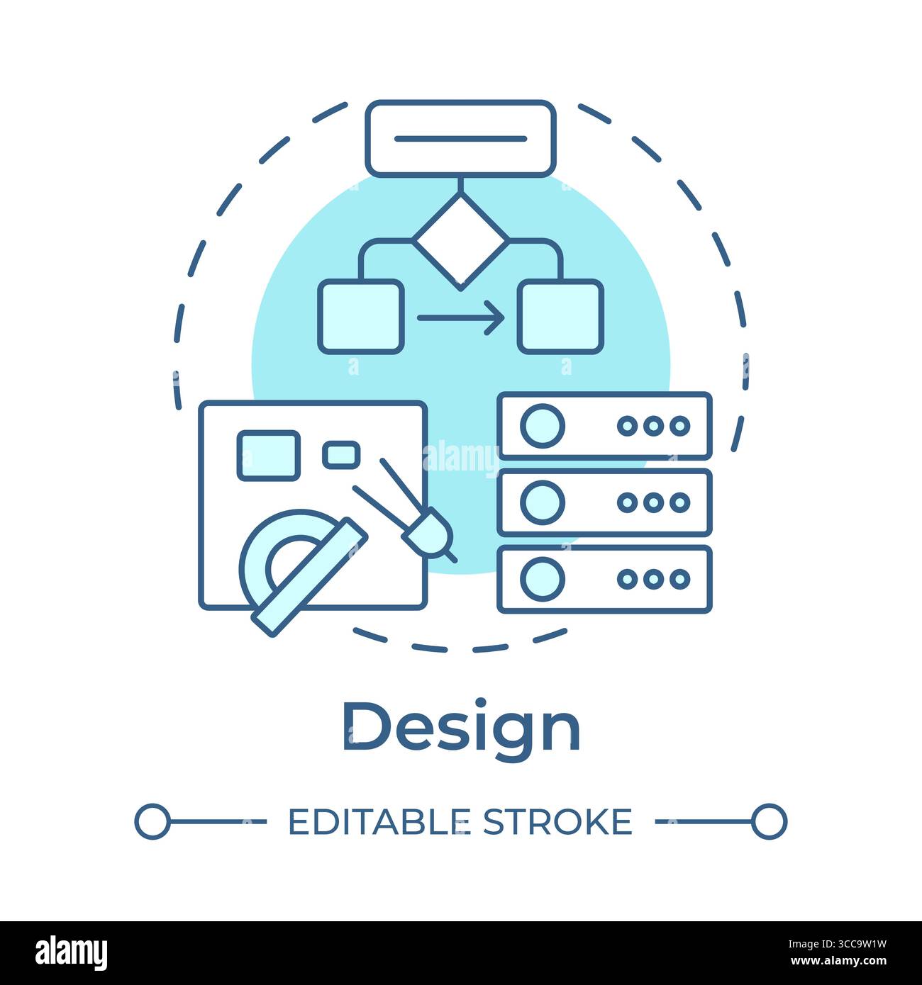 Design soft blue concept icon Stock Vector
