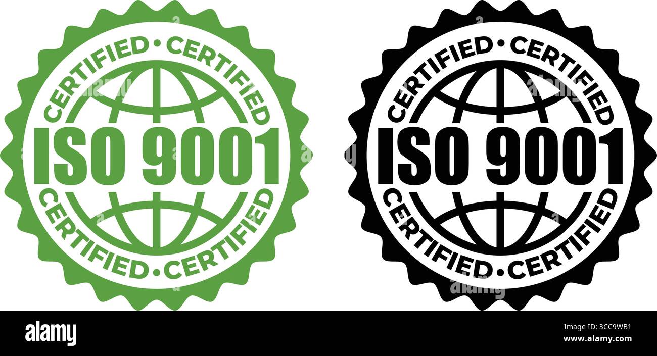 ISO 9001 Certification stamp– Vector Seal and badge for Quality ...