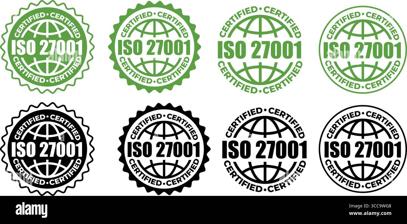 ISO 27001 Certification Badge – Vector Seal for Information Security ...