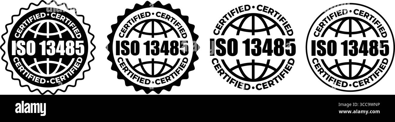 ISO 13485 Certification Badges – Vector Stamp for Medical Device ...