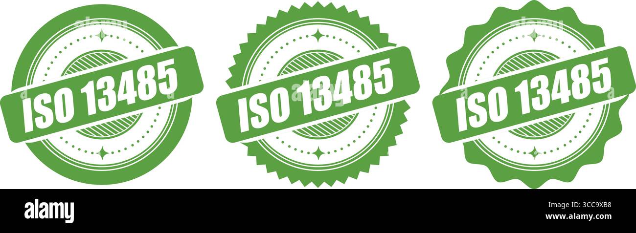 ISO 13485 Certification Badges – Vector Stamp for Medical Device ...