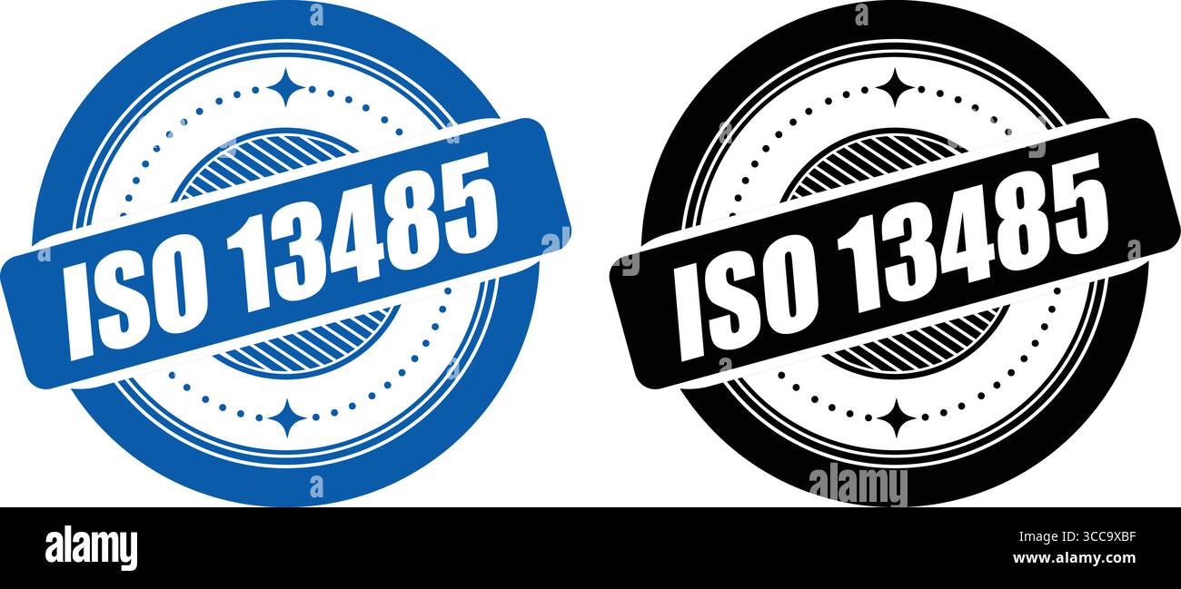 ISO 13485 Certification Badges – Vector Stamp for Medical Device ...