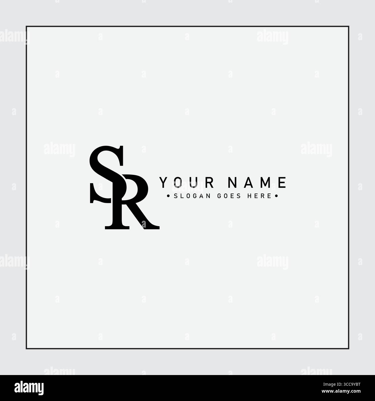 Initial SR Vector Logo - Elegant Monogram Template for letter S and R ...