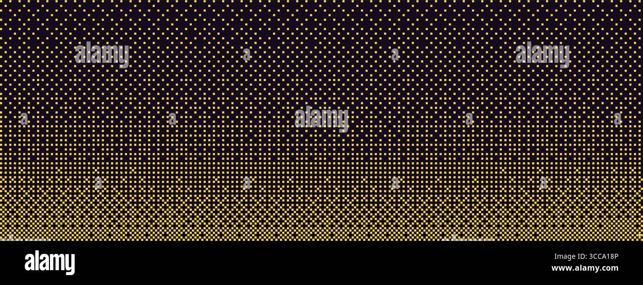 Geometric pixel bitmap texture. Monochrome dither pattern background in vintage console style. Vector graphics Stock Vector