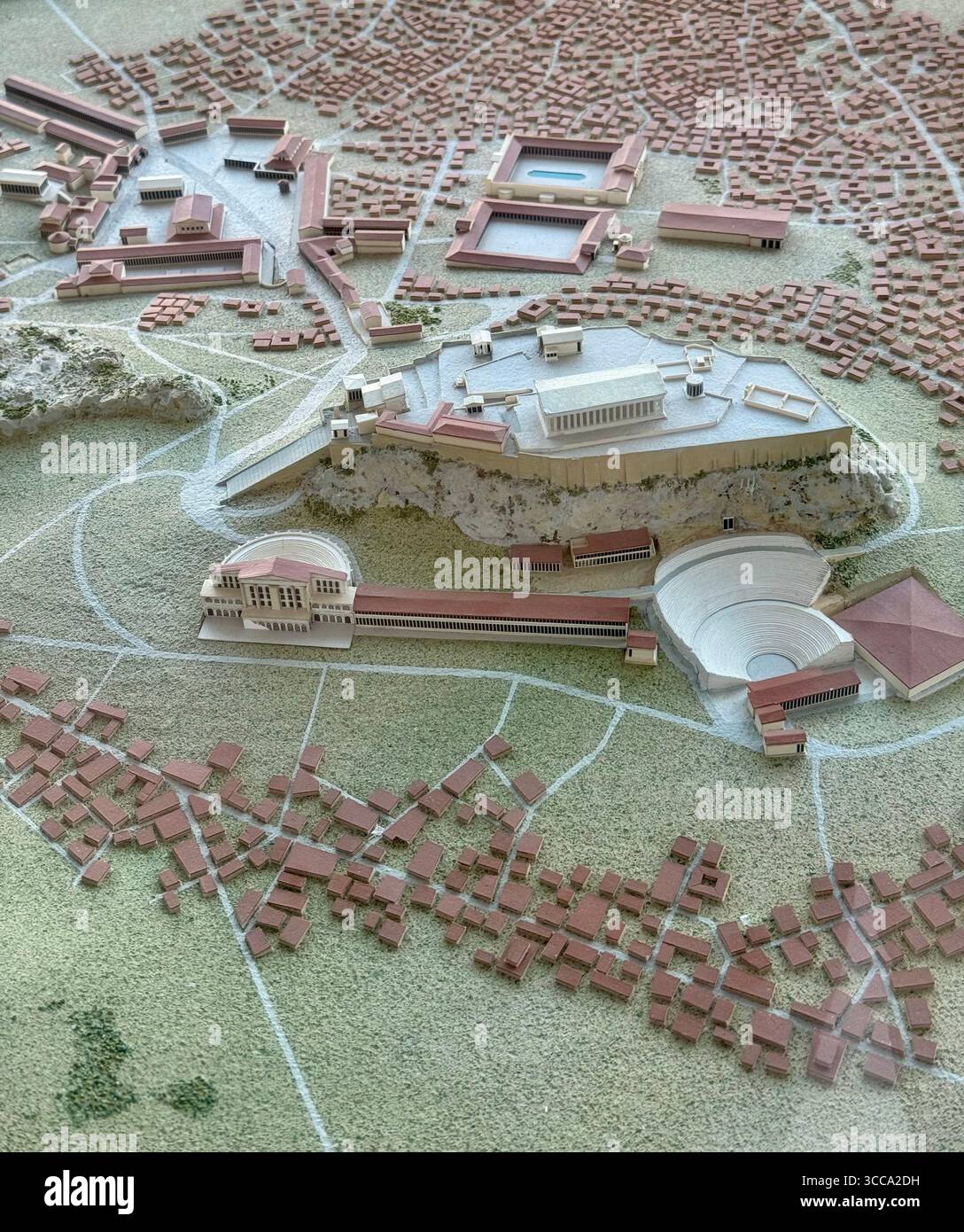 Scale model of ancient Athens displayed at the Acropolis Museum, Athens, Greece. - Smartphone Captured Stock Image