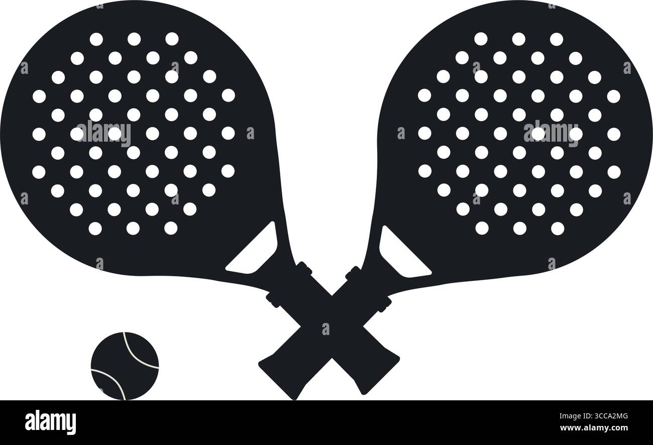 Padel tennis club emblem. Team paddle rackets and ball badge. Sport ...