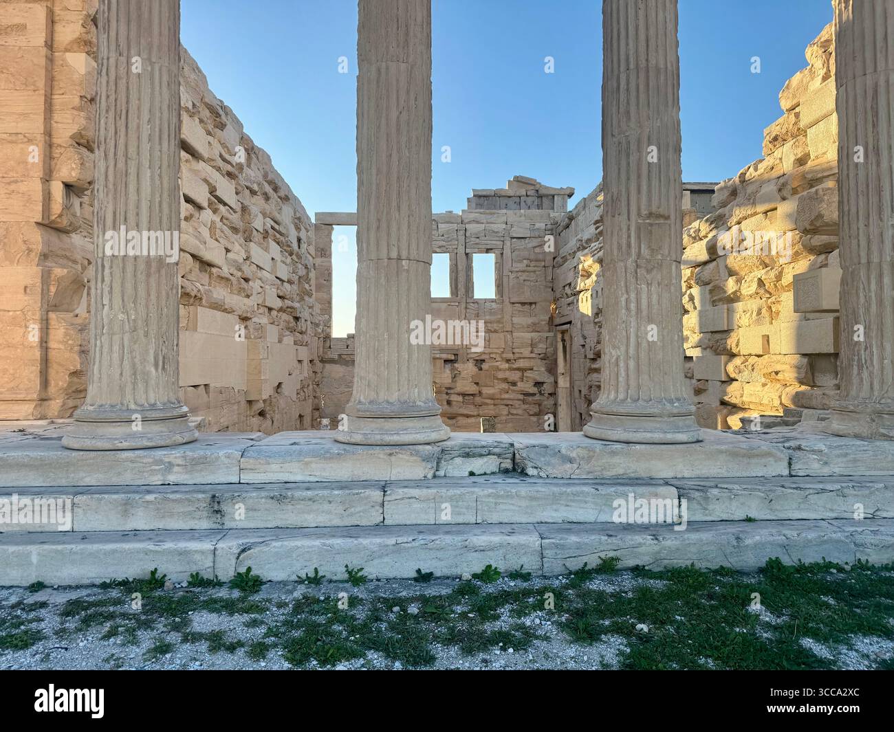 Erechtheion Temple on the Acropolis of Athens, an ancient Greek temple renowned for its Caryatids and historic significance. - Smartphone Captured Stock Image