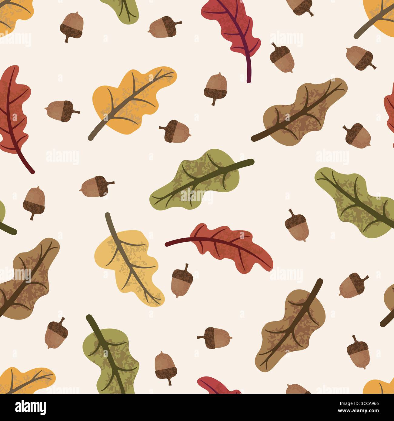 Acorns leaves on traditional Stock Vector Images - Alamy
