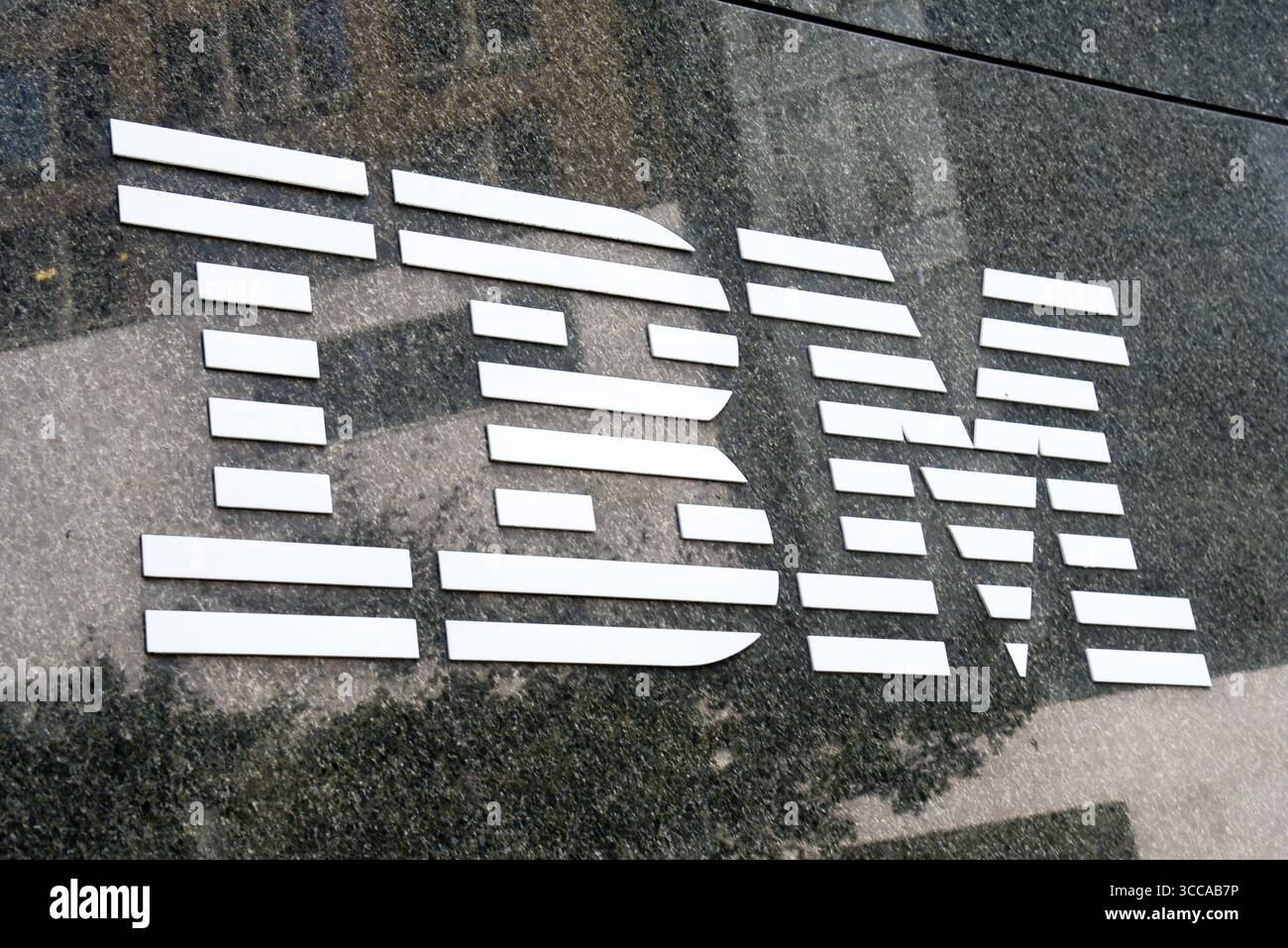 New York, USA. 10th Aug, 2025. International Business Machines Corporation, IBM brand signage is displayed in New York, NY, August 10, 2025. (Photo by Efren Landaos/Sipa USA) Credit: Sipa USA/17�Թ����� Live News Stock Photo
